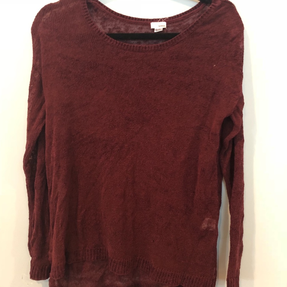 Burgundy sweater
